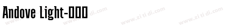 Andove Light字体转换